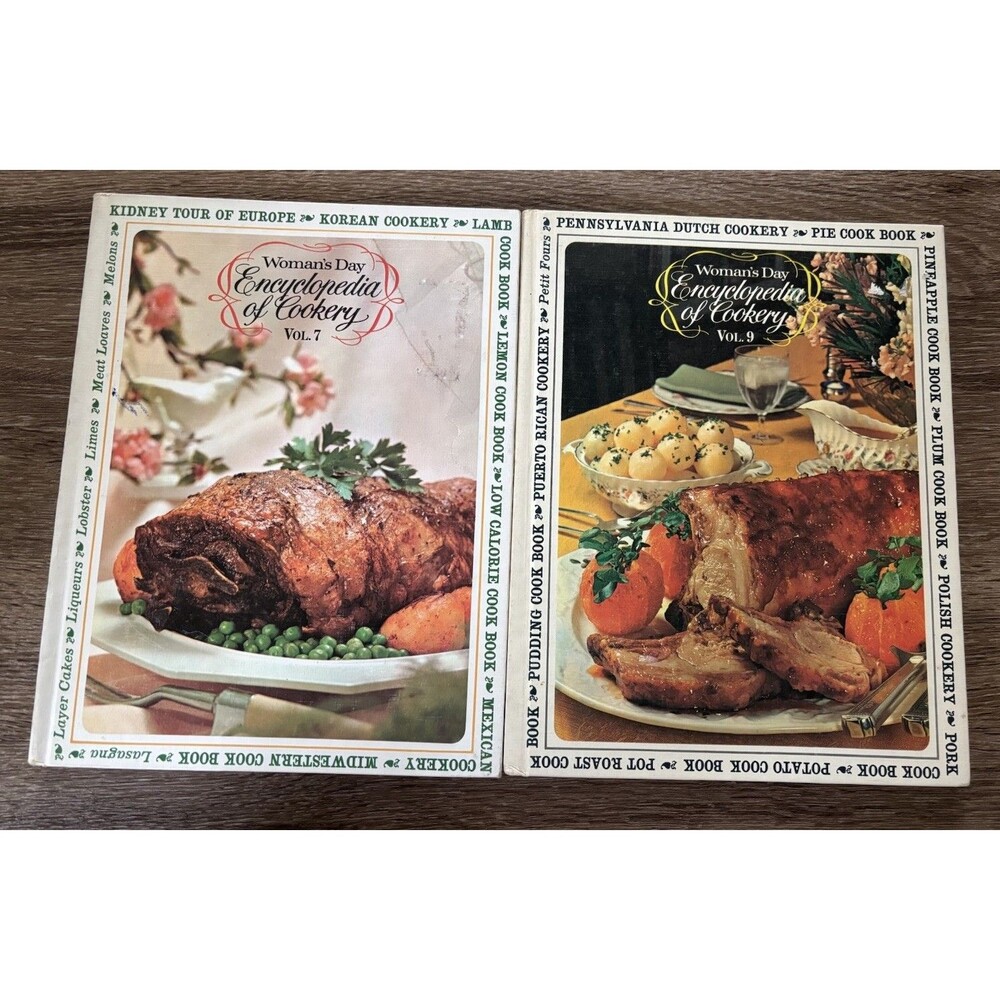 Vintage Woman's Day Encyclopedia of Cookery Vol 7 & 9 ( 1st And 2nd Edition)